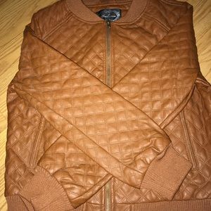 brown padded jacket!